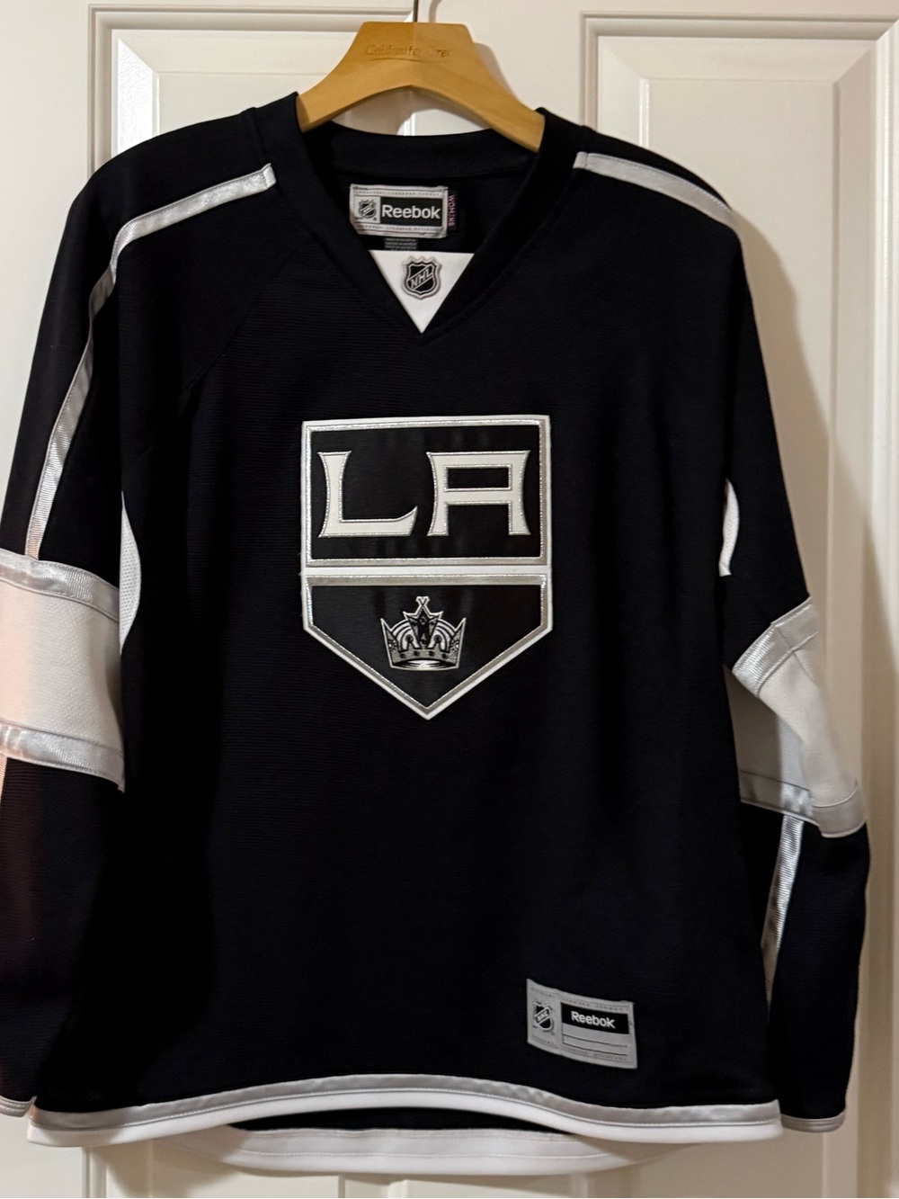 Reebok Black and Gray LA Hockey Jersey